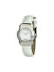 Chronotech Watch with White Leather Strap CT7279B-06