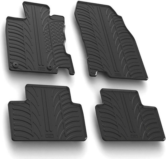 Lampa Set of Front and Rear Mats 4pcs Tray Type for Renault Kadjar 2015+ Black