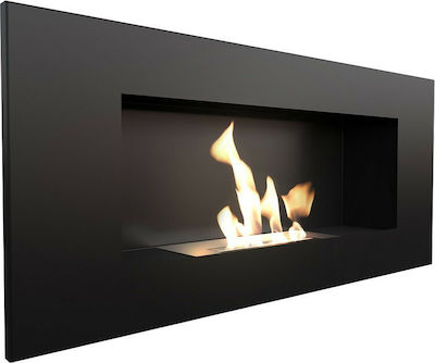 Kratki Delta 2 Tuv DELTA2/CZARNY/TUV Wandmontiert Bioethanol Kamine Innenbereich Schwarz 90x14.2x40cm