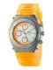 Chronotech Ceas Barbati 40mm Cronograf Baterie cu Culoare Portocalie Cauciuc brățară