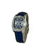 Chronotech Watch Battery with Blue Leather Strap CT7220M-03