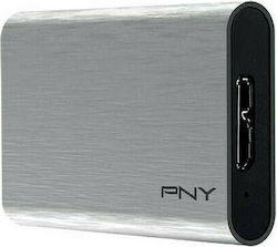 PNY Elite USB 3.2 Εξωτερικός SSD 480GB 2.5" Ασημί