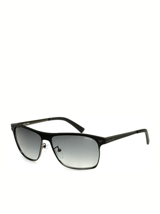 Police Sonnenbrillen mit Schwarz Rahmen und Schwarz Verlaufsfarbe Linse S8948 0K56
