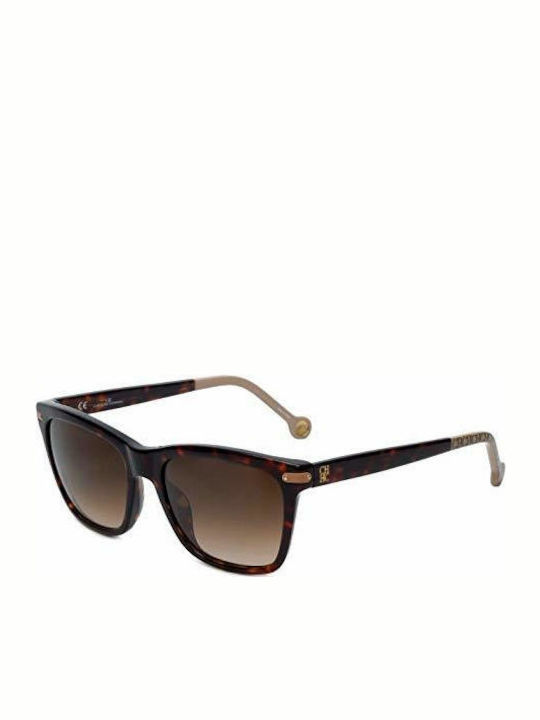 Carolina Herrera Women's Sunglasses with Brown Tartaruga Plastic Frame SHN603 743X