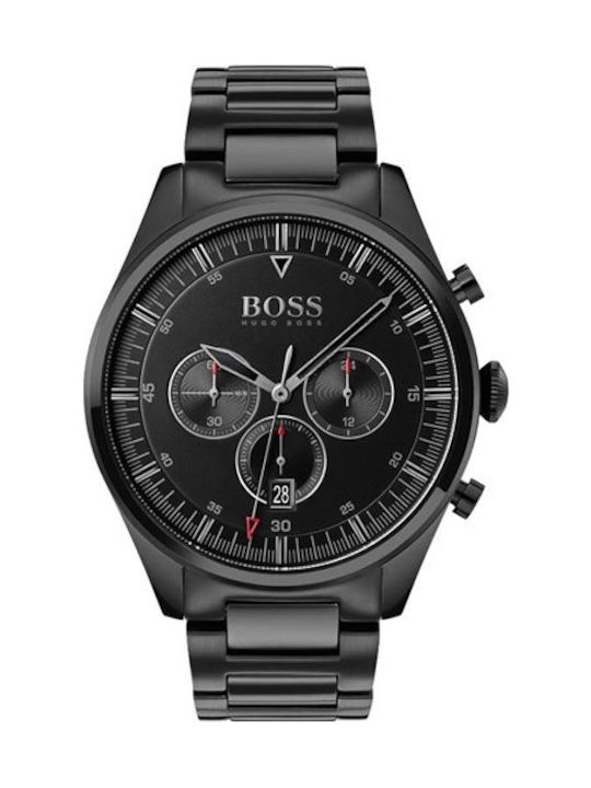 Hugo Boss Pioneer Часовник Хронограф Батерия с Черно Метална Гривна