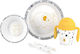 Interbaby Feeding Set Παιδικό Σερβίτσιο Φαγητού made of Melamine Yellow 5pcs SET17