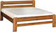 No8 Bed Single Wooden Beige for Mattress 90x190cm