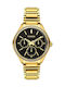 Breeze Intensifire Women's Watch Chronograph with Gold Metal Bracelet