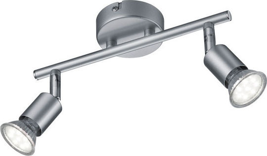 Trio Lighting Paris Double Spot with Socket GU10 in Gray Color