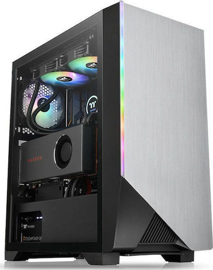 Thermaltake H550 TG ARGB Gaming Midi Tower Computer Case with Window Panel Silver