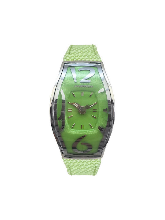 Chronotech Watch with Green Leather Strap CT793...