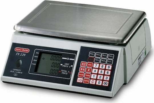Avery Berkel FX-220 Elektronisch Einzelhandelswaage mit einer Wiegekapazität von 15kg und einer Unterteilung von 2gr