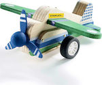 Stanley Jr Toys Παιχνίδι Κατασκευών Ξύλινo Pull Back Airplane για Παιδιά 5+ Ετών