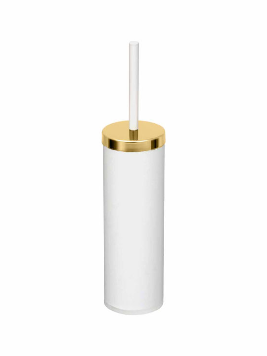 Pam & Co Metallic Toilet Brush White