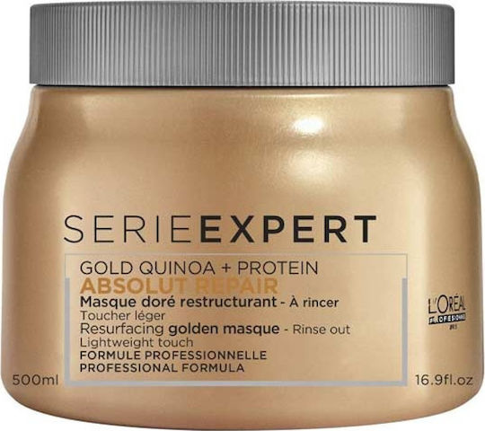 L'Oréal Professionnel Gold Quinoa + Protein Lightweight Touch Mască de Păr pentru Reparare 500ml