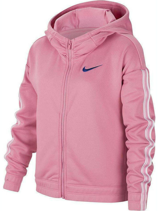 Nike Αθλητική Παιδική Ζακέτα με Κουκούλα Ροζ