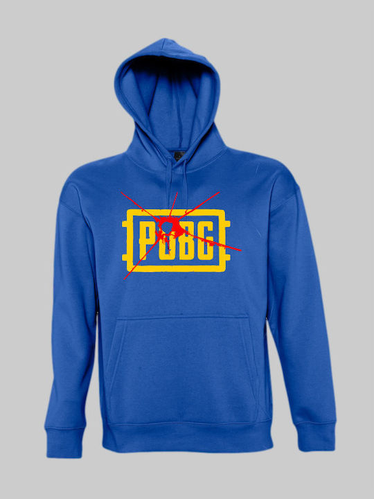 Hanorac cu glugă cu logo Pubg - ROYAL BLUE