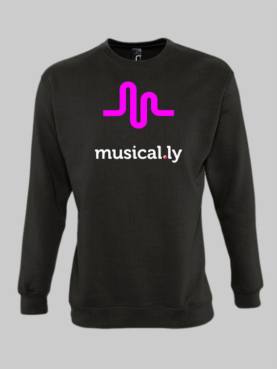 musically sweatshirt - BLACK