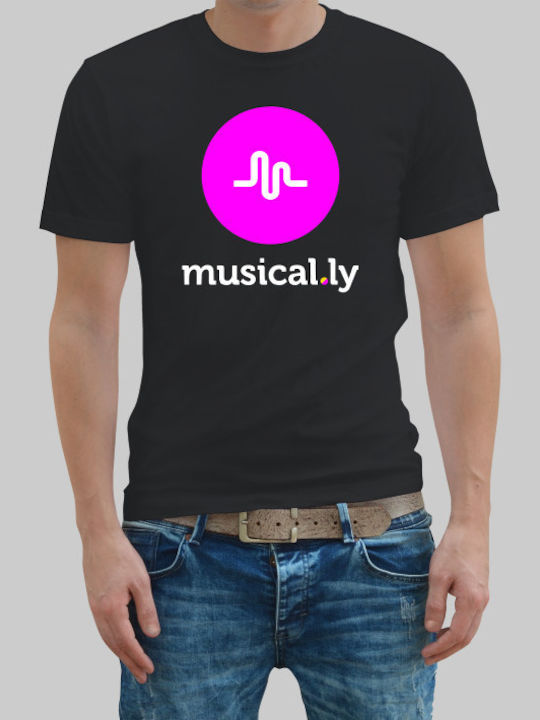 musical.ly-T-Shirt - SCHWARZ