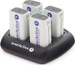 everActive NC-109 Charger 4 Batteries Ni-MH Size 9V