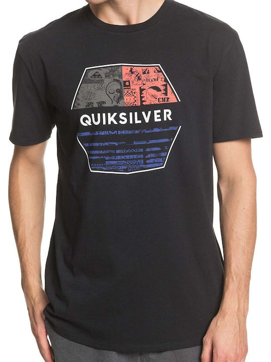 Quiksilver Drift Away Bluza Bărbătească cu Mânecă Scurtă Neagră