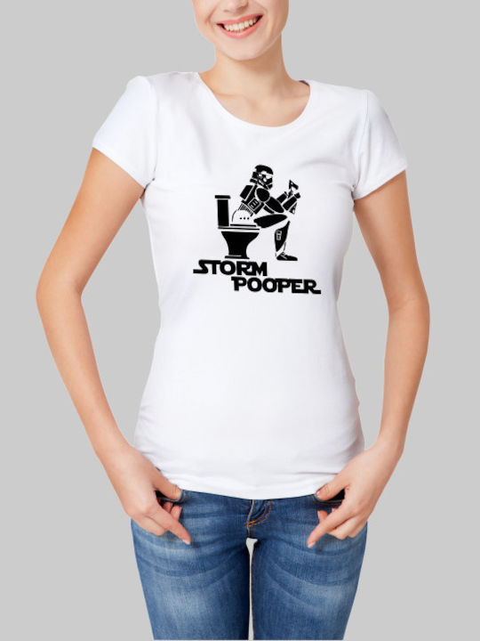 Storm Pooper W t-shirt - WHITE