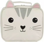 Sass & Belle Nori Cat Isothermal Hand Lunch Bag Beige L24 x W8 x H24cm