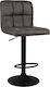 Stool Bar King with Back & Adjustable Height Grey 44x53x91-112cm