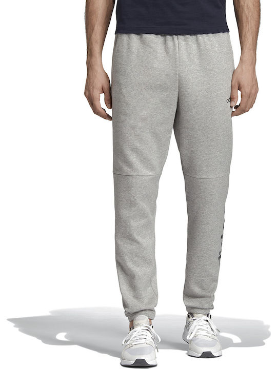 Adidas Commercial Pack Παντελόνι Φόρμας με Λάστιχο Fleece Γκρι
