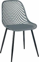 Polypropylene Outdoor Chair Lida Γκρι 47x54x84cm