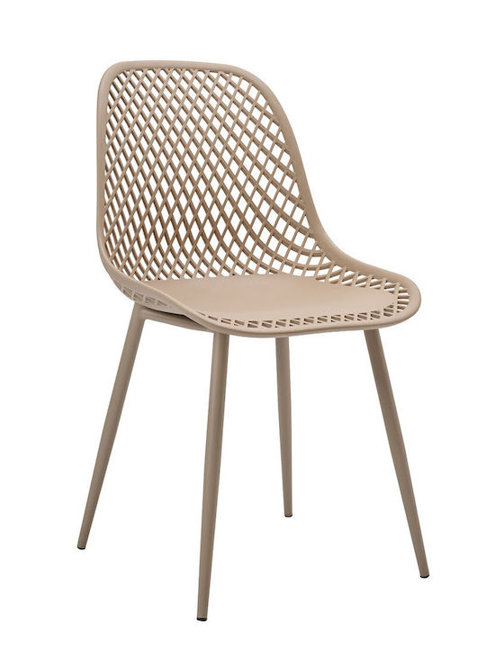 Outdoor-Stuhl Polypropylen Lida Mocha 47x54x84εκ.