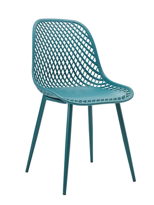 Outdoor-Stuhl Polypropylen Lida Petrol 47x54x84εκ.