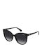 Polaroid Women's Sunglasses with Black Tartaruga Horn-Rimmed Frame and Grey Gradient Polarized Lenses PLD4086/S 807/WJ
