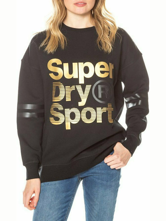 Superdry Gym Tech Gold Women's Sweatshirt Black