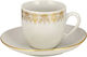WM Collection N70055 Set Tassen Kaffee aus Porzellan Weiß 100ml 6Stück
