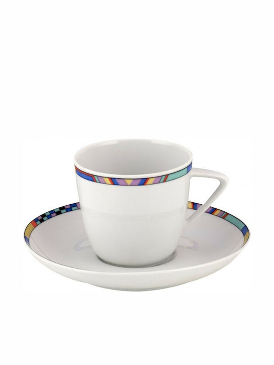 WM Collection N30593 Σετ Φλιτζάνια Tσαγιού από Πορσελάνη Λευκά 200ml 6τμχ