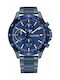 Tommy Hilfiger Sport Watch Battery with Blue Metal Bracelet