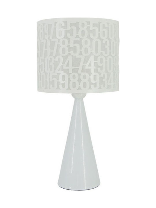 Marhome Ceramic Table Lamp with White Shade and Base