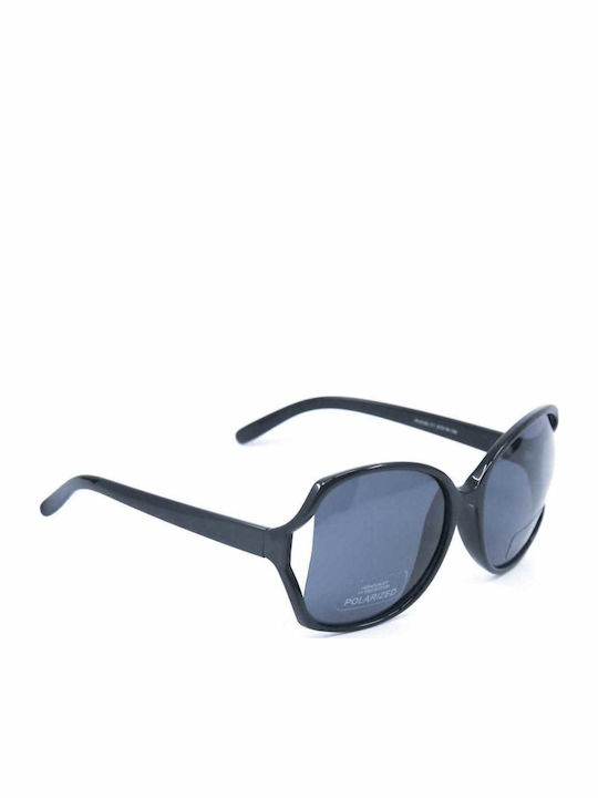 Monte Napoleone Sunglasses Μαύρα with Acetate Frame & Black Lens