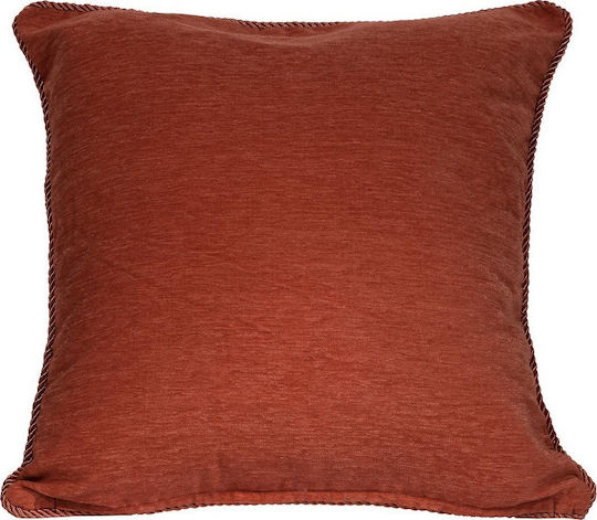 Silk Fashion Decorative Pillow Case 281 Made of 100% Cotton Orange 45x45cm