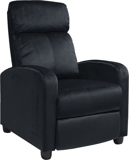 Porter Relax Armchair with Footstool Black 68x86x99cm