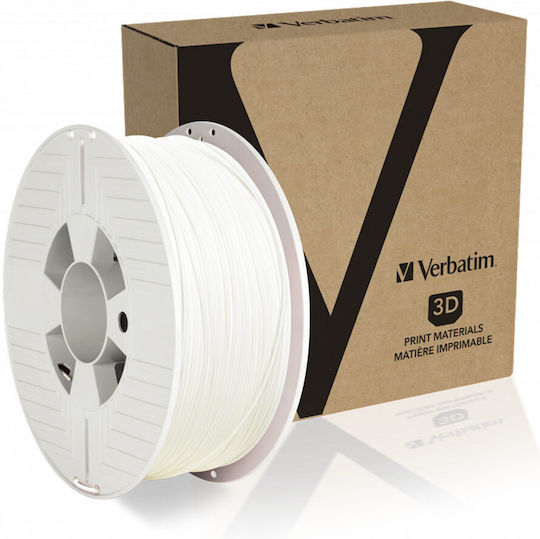 Verbatim PLA 3D Printer Filament 1.75mm White 1kg 1pc Spool