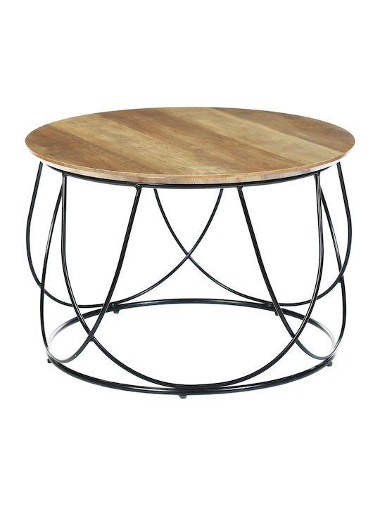 Round Coffee Table Boko Brown L60xW60xH40cm