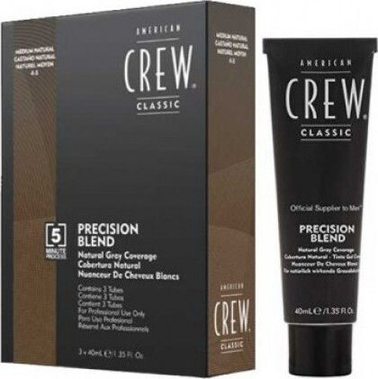 American Crew Precision Blend Toner 4-5 Medium Natural 3x40ml