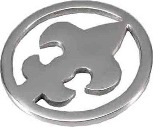 InTheBox Fleur De Lis Σουβέρ Στρογγυλό Μεταλλικό Ασημί 9.7cm InTheBox Fleur De Lis Σουβέρ Στρογγυλό Μεταλλικό Ασημί 9.7cm