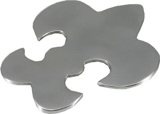 InTheBox Fleur De Lis Σουβέρ Μεταλλικό Ασημί 19x16cm InTheBox Fleur De Lis Σουβέρ Μεταλλικό Ασημί 19x16cm