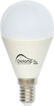 Diolamp LED Lampen für Fassung E14 und Form G45 Kühles Weiß 750lm 1Stück
