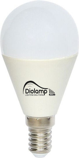 Diolamp Λάμπα LED 8W 90mm για Ντουί E14 και Σχήμα G45 Ψυχρό Λευκό 750lm