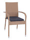 Scaun de exterior Rattan Maro cu pernă 56x60x94cm