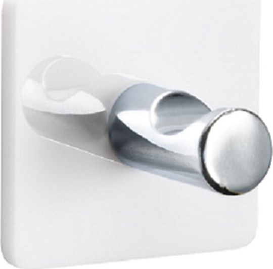 Kleine Wolke Square Single Wall-Mounted Bathroom Hook ​5x5cm Silver